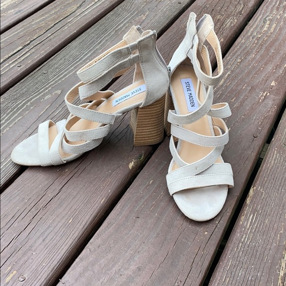 Steve Madden Strapped Block Heels - Picture 1 of 6
